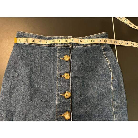 MJeans by Maurices Women's Denim Button Front Skirt Back Pockets Size 6 Casual - Picture 4 of 5